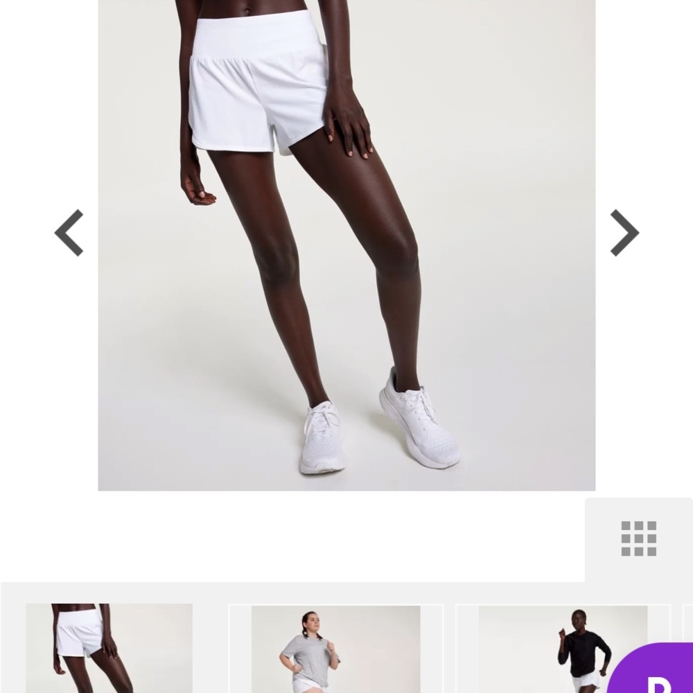 Calia Womens White Athletic Shorts